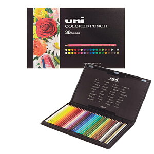 (色鉛筆)三菱鉛筆 ユニカラー 36色 セット UC36CN2 uni 箱入 顔料 アマチュア プロ 絵画 いろえんぴつ アート 塗り絵(.QL)