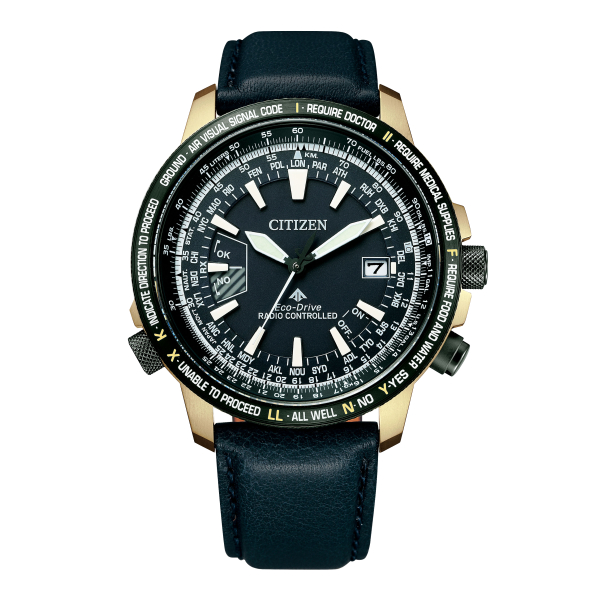 （時計ケースセット） シチズン CITIZEN 腕時計 CB0204-14L プロマスター PROMASTER メンズ ダイレクトフライトH145  航空計算尺 ソーラー 革バンド アナログ（国内正規品）（みつはぴ） | みつはぴ