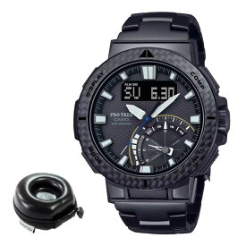 （丸型時計ケース付）カシオ CASIO 腕時計 PRW-73XT-1JF プロトレック PROTREK メンズ Multifield Line アングラーライン 電波ソーラー チタンバンド アナデジ（国内正規品）（みつはぴ）