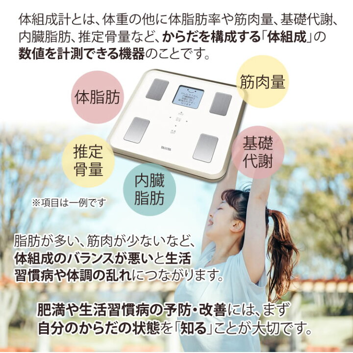 楽天市場 カラーは2色 Tanita タニタ 体組成計 810 顔イラストや応援コメントを表示する マイサポ機能 搭載 体重計 体脂肪計 日本製 体型判定 乗るピタプラス グラフ表示 体脂肪 内臓脂肪 Bmi 筋肉量 基礎代謝量 体内年齢 推定骨量 みつはぴ みつはぴ