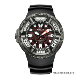 シチズン CITIZEN 腕時計 BJ8059-03Z プロマスター PROMASTER メンズ MARINEシリーズ プロフェッショナルダイバー300m ゴジラコラボレーションモデル 限定 ソーラー 樹脂バンド アナログ メーカー保証1年（国内正規品）（みつはぴ）