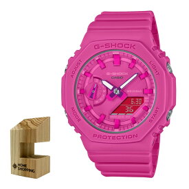 （木製時計スタンド付）カシオ CASIO 腕時計 GMA-S2100P-4AJR Gショック G-SHOCK レディース メンズ ユニセックス ペアモデル PINK クオーツ 樹脂バンド アナデジ メーカー保証1年（国内正規品）（みつはぴ）