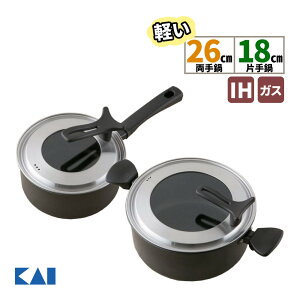 yyZbgz L KAI DW5646 y(IHΉ) 26cmDW5643 yЎ(IHΉ) 18cm KXWt }[uR[eBO PFOA/PFOSt[ IH KX y  26Z` 18Z`ibs