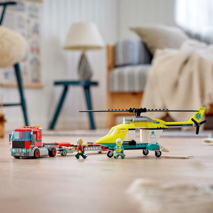楽天市場 レゴ R 認定販売店 レゴ シティ レスキューヘリコプター輸送トラック Lego おもちゃ 玩具 ブロック 男の子 女の子 車 はたらく車 のりもの プレゼント ギフト 誕生日 ベネリック レゴストア楽天市場店