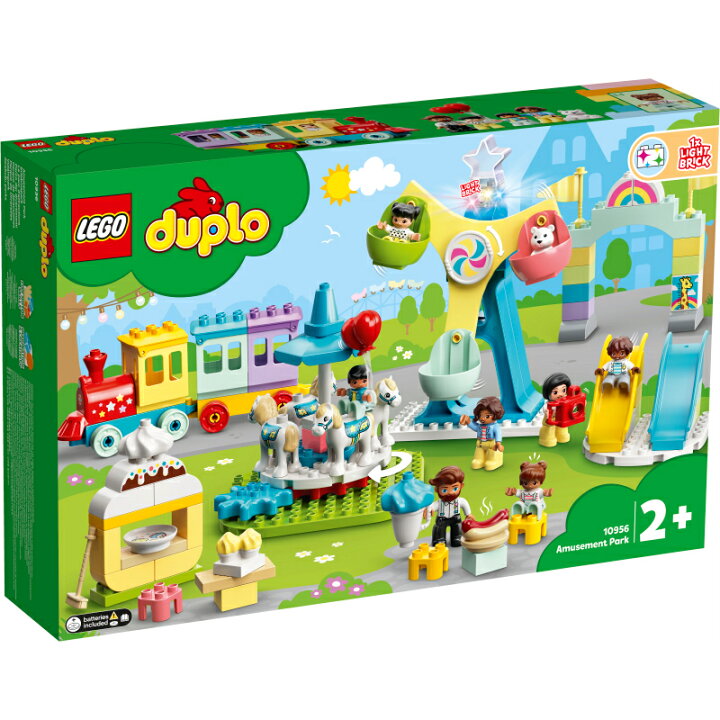 楽天市場 レゴ R 認定販売店 レゴ デュプロ デュプロのまち たのしい ゆうえんち Lego おもちゃ 玩具 ブロック 男の子 女の子 おうち時間 知育 幼児 1歳 2歳 3歳 子育て ごっこ遊び 大きい プレゼント ギフト 誕生日 ベネリック レゴストア楽天市場店