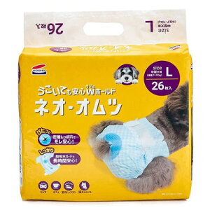 コーチョー ネオ・オムツ L 26枚 中型犬用(体重:7〜12kg) 犬 おむつ ペット用 マナー/介護/お出かけ/生理/お漏らし対策/シニア犬/高齢犬