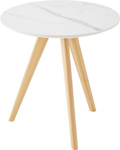 ラウンドサイドテーブル TAP-205大理石調 大理石 韓国インテリア シンプル おしゃれ スタイリッシュ 直径50cm 50×50 丸テーブル テーブル ラウンドテーブル サイドテーブル 机 つくえ 韓国 北欧