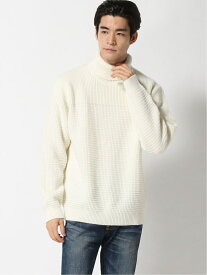 【SALE／50%OFF】(M)ウール混タートルネックニット・セーター BENETTON (UNITED COLORS OF BENETTON.) ベネトン(ユナイテッド カラーズ オブ ベネトン) トップス ニット ホワイト ネイビー レッド【RBA_E】【送料無料】[Rakuten Fashion]