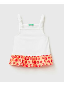 【SALE／69%OFF】(K)キッズフリル丈切り替えタンクトップG BENETTON (UNITED COLORS OF BENETTON.) ベネトン(ユナイテッド カラーズ オブ ベネトン) トップス ノースリーブ・タンクトップ ホワイト【RBA_E】[Rakuten Fashion]