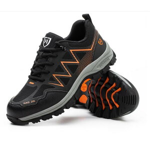 安全靴 メンズ 作業靴 スニーカー 登山靴タイプ メンズ つま先保護 ケブラー繊維ミッドソール 通気性 耐油 ワーキングシューズ 耐滑 衝撃吸収
