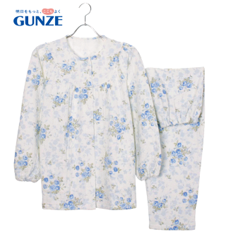 【グンゼ】長袖パジャマ婦人秋冬用S/M/Lサイズ【寝巻】【レディース】【介護】【GUNZE】