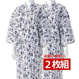 【2枚組・婦人用ガーゼねまき】和の奏　M/Lサイズ 通年用 2枚セット販売 ※柄おまかせ※（ウェルファン）【送料無料】