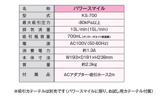 【送料無料】【新鋭工業】携帯型吸引器パワースマイル(KS-700)【吸引】【痰】【小型】【卓上】【smtb-b】