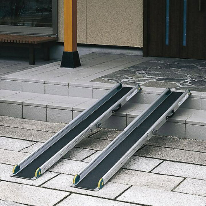 楽天市場】リッチェル 車椅子用段差解消 「ワンタッチスロープ（2本一 
