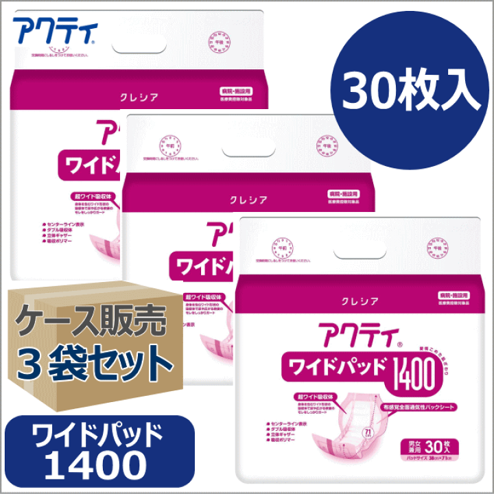 楽天市場】【ケース販売】[パッドタイプ] アクティ ワイドパッド1400