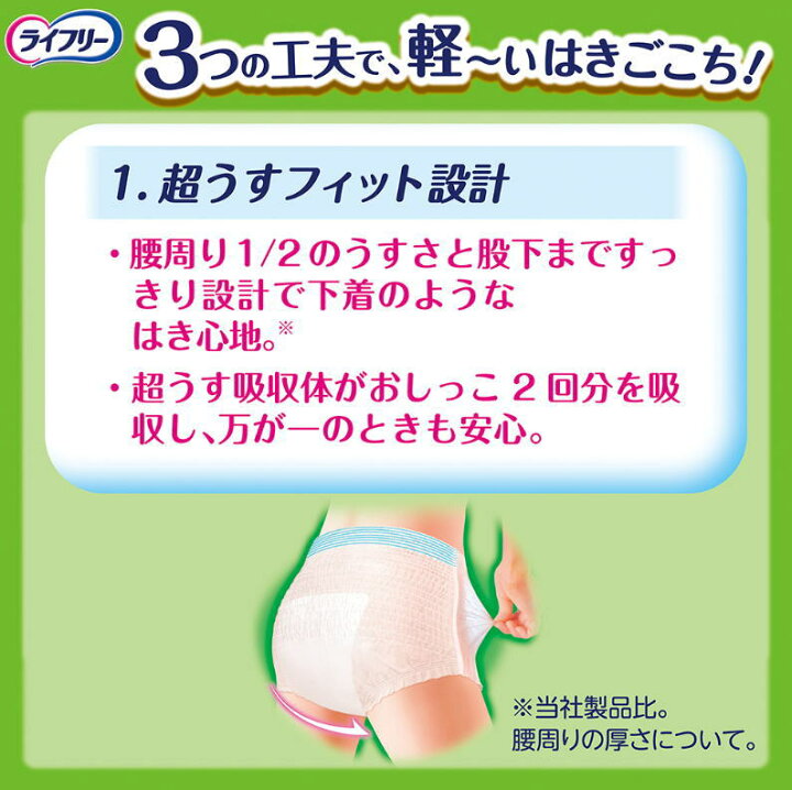 楽天市場】【薄型パンツタイプ】ライフリー 超うす型下着感覚パンツ 2 