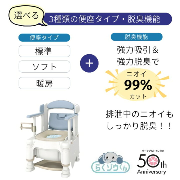楽天市場】【大特価・プレゼント付】安寿 ポータブルトイレ FX-30 らく 