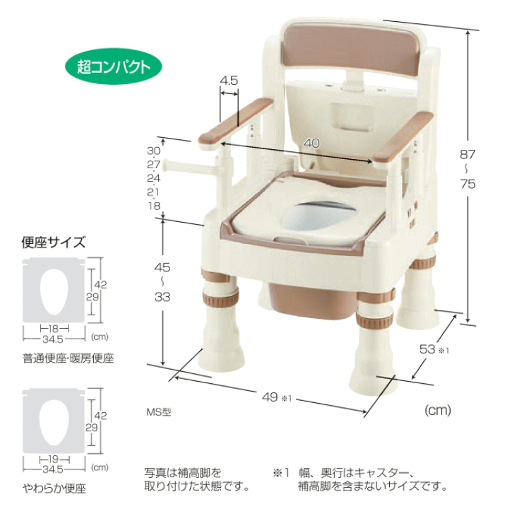 楽天市場】ポータブルトイレ きらく MY型 やわらか便座 （リッチェル