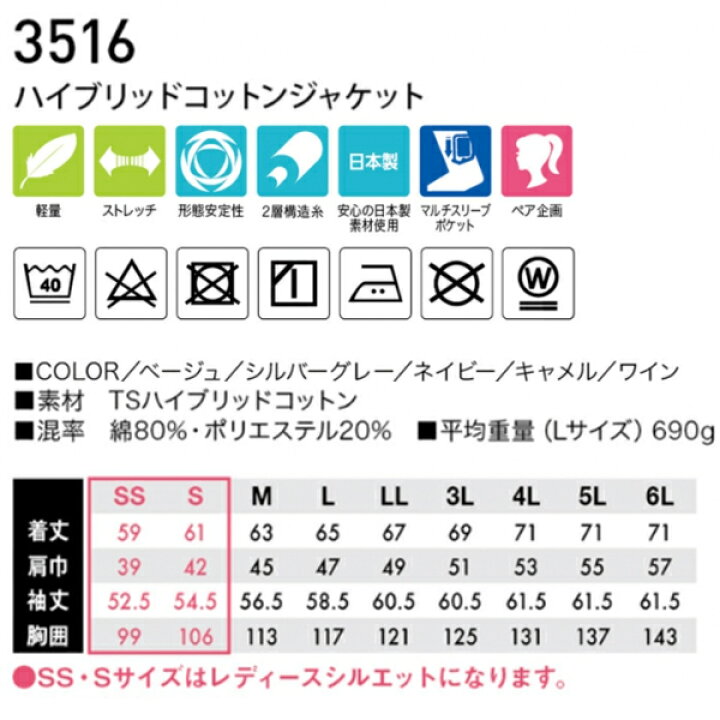 楽天市場 レディース Ts Design ハイブリッドコットンジャケット 3516 ブルゾン ジャケット 女性作業服 現場女子 年間作業着 小さいサイズ 農作業 工場 ワーカー Diy ウーマン オールシーズン 藤和 目玉 弁慶オンラインストア