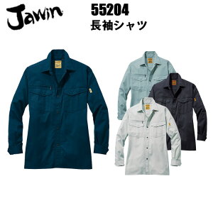 自重堂 Jawin 55204 長袖シャツ SS シャドーストライプバーバリー 帯電防止素材 野帳対応 ペア コーディネート 金属ファスナ? ラフ&クールなスタイル カジュアル 女性用作業服 現場女子 小さい