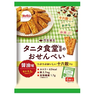 堅焼き食感 おやつを賢く楽しく メイルオーダー 食物繊維 日本最大級の品揃え 6袋入 十六穀 タニタ食堂監修のおせんべい