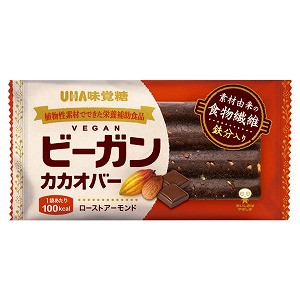 手数料無料 UHA味覚糖 美品 ビーガン 栄養補助食品 食物繊維 ビーガンカカオバー 1個 鉄分 ローストアーモンド