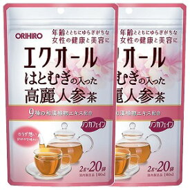 エクオールはとむぎの入った高麗人参茶 40g(2g×20袋)×2個セット