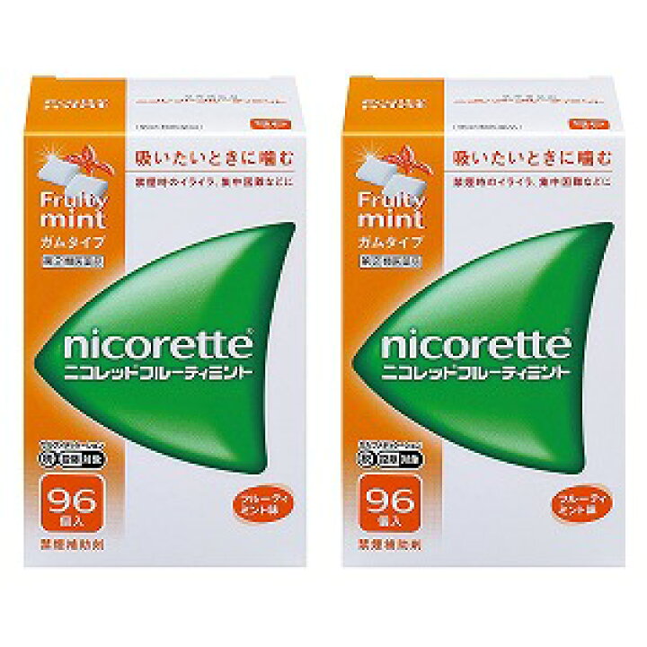 直輸入品激安 ニコレット フルーティミント 24個 禁煙補助剤 ニコチンガム製剤