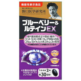 野口医学研究所 ブルーベリー＆ルテインEX 60粒 送料無料