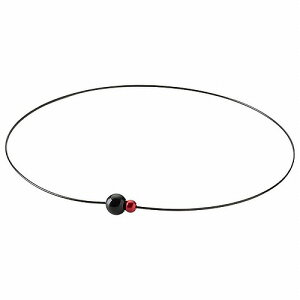 RAKUWAネックレス EXTREME ミラーボールツイン ブラック/レッド 45cm メール便送料無料