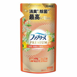 ファブリーズ W除菌+消臭 プレミアム シトラス&ガーデンの香り つめかえ用 320mL
