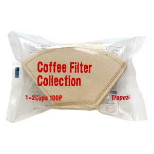 コーヒーフィルター 1〜2人用 台形 無漂白 100枚入