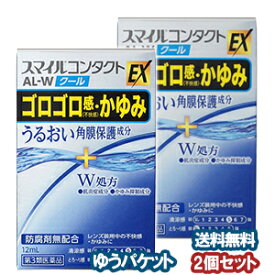 【第3類医薬品】 ライオン スマイルコンタクトEX AL-W クール 12ml×2個セット メール便送料無料