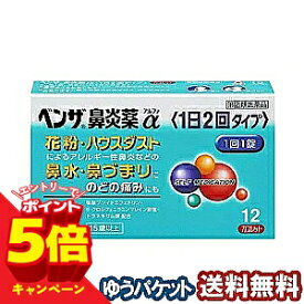 【エントリーでP5倍】【第（2）類医薬品】 ベンザ鼻炎薬α 12錠 メール便送料無料 ※セルフメディケーション税制対象商品