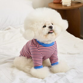 【楽天スーパーSALE★P10倍】犬の服 春 犬 服 小型犬 防寒 服 冬服 長袖 ロンT Tシャツ MYPUPPY STRIPE T-SHIRT S / M / L / XL【韓国 BENNYS 日本公式】小型犬 冬服 洋服 かわいい 暖かい あったか 防寒 ドッグウェア 着せやすい 犬 防寒着