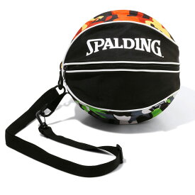 ボールバッグ マルチカモ グリーン×オレンジ 49-001MGO | 正規品 SPALDING スポルディング バスケットボール バスケ バッグ ボールケース ボール バッグ 1個 メンズ レディース ジュニア オシャレ