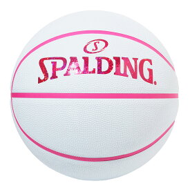 ホログラム ホワイト×ピンク 5号球 84-527J | 正規品 SPALDING スポルディング バスケットボール バスケ 5号 ジュニア 子供 小学生 ラバー ゴム 屋外 外用