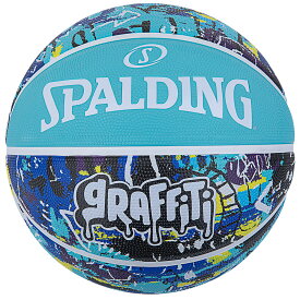 グラフィティ ブルー 6号球 84-529J | 正規品 SPALDING スポルディング バスケットボール バスケ 6号 女性 ウィメンズ ラバー ゴム 屋外 外用