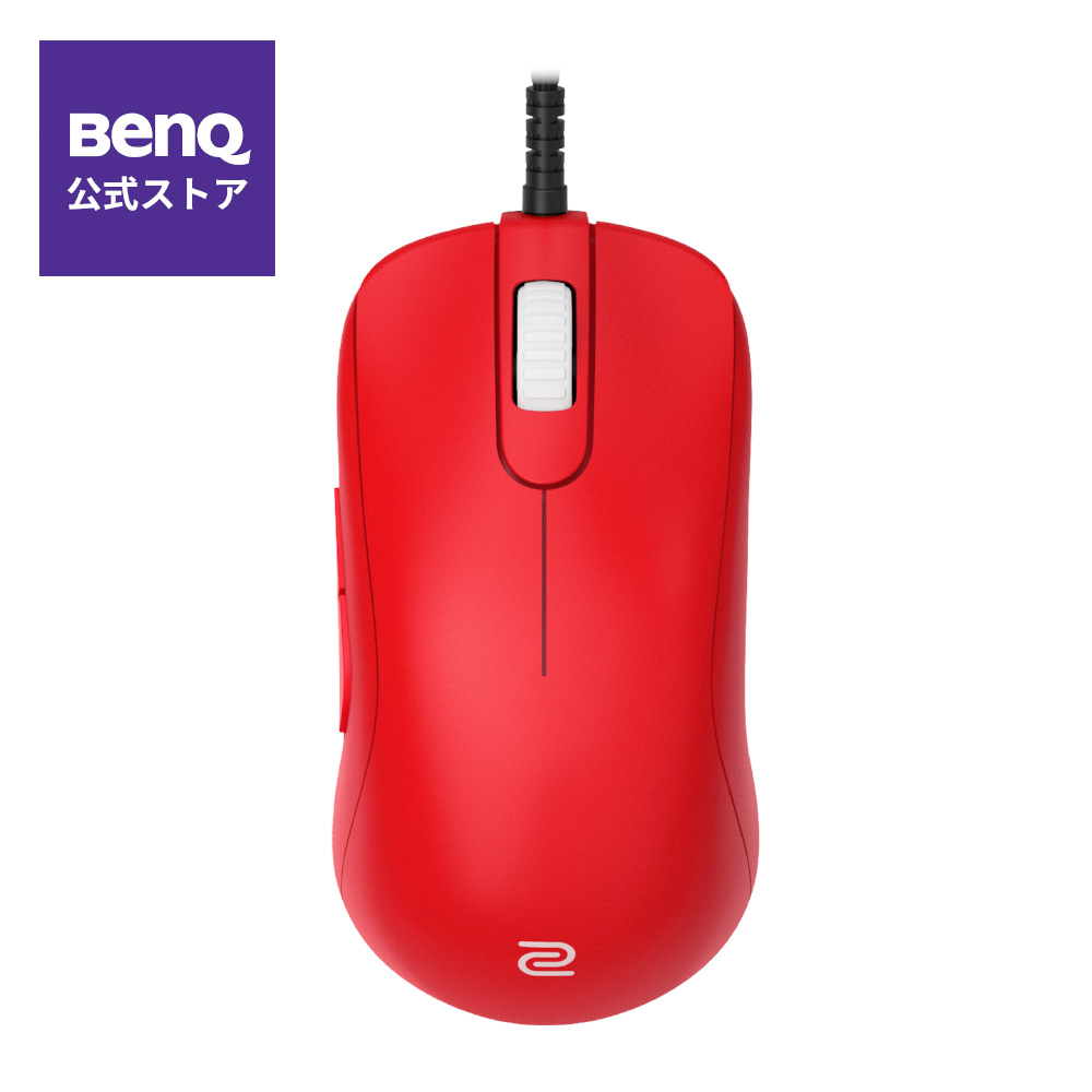BenQ ベンキュー ZOWIE Sシリーズ ゲーミングマウス 限定版 レッド（左右対称 3360センサー 右手用 USBポートに挿すだけで使える 有線パラコードケーブル M・Lの2サイズ展開）
