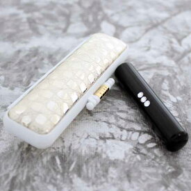 【即日発送 即日無料】平日11時30分までのご注文分 一点限り！キャンペーン ラインストーン付き 黒水牛 印鑑 12mm 本革 シャンパンチェック 印鑑ケース ゴールド 銀行印や認印【商品画像のはんことケースのセット】 送料無料 はんこ ケース付セット 女性 即日出荷 当日出荷