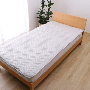 寝具 オールシーズン 快適睡眠 ベッドパッド 洗える アレルプルーフ 抗菌 消臭 アレル物質吸着 洗濯機OK 四隅ゴムバンド付き ズレにくい セミダブル 120×200cm