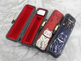 【100円クーポン中】印鑑ケース 猫 ねこ はんこケース 福ニャン ケース 10.5mm 〜 12mm かわいい 印鑑収納 朱肉付き ハンコケース 印鑑 ケース プレゼントやギフトに！ 実印 銀行印 認印 個人ハンコ 送料無料