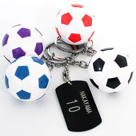 名入れ 記念品 卒団 サッカー ボール PVC サッカーボール キーホルダー 名前 タグ付き ネームタグ 名札 アルミプレート アルミ札 ボールチェーン 高校 卒園 部活 部活動 お揃い 友達 かわいい 子ども 子供 スポーツ お祝い 卒部 卒業 記念 プレゼント