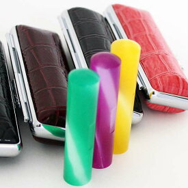 【ポイント2倍】【店長太っ腹 999円SALE】印鑑 はんこ 13.5mm 銀行印 実印 ケース付き セット かわいい レインボー印鑑 イエロー 1本 アタリ付き 印鑑ケース 朱肉付き 旧字 カタカナ ローマ字 外国人 作成可 送料無料