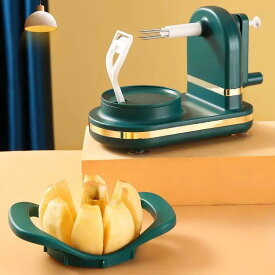皮むき機 皮むき器 アップルピーラー リンゴ皮むき器 カッター付き 回転式 ハンドルを回すだけ簡単 果物 ナシ 梨 洋ナシ 皮むき 皮むき