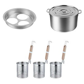 パスタ鍋 鍋 麺茹で そうめん 器 茹麺鍋セット ステンレス カレー鍋 おでんのです鍋 煮込み料理 深型 ステンレス製 水切り そばゆで釜
