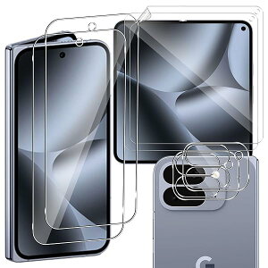 For Galaxy Z Fold7 �t�B����(4��)+�J�����t�B����(2��) �K���X+TPU 3D�݌v ���˖h�~ �����h�~ �w��h