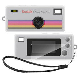 【1+1枚セット】For KODAK CHARMERA 対応 ケース+保護フィルム 1枚 半透明 傷つきにくい 柔らかな