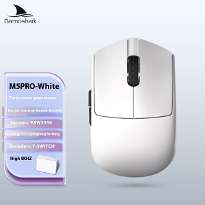 �V���� Darmoshark M5 �v���}�E�X WirelesThree ���[�h�Q�[�~���O�}�E�X PixArt PAW3950 �I�t�B�X 38 �O�����y�ʐl�ԍH�w�Ɋ�Â��� 8 k �L���}�E�X�M�t�g