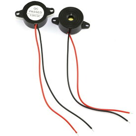 電子ブザー サウンドブザー 連続音ブザー DC 3-24V 85dB 圧電ブザー サウンダー ブラウザ (2個入)